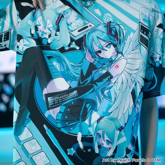 NEW ACDC RAG x Hatsune Miku Forever Black Mint Tee - Picture 4 of 7